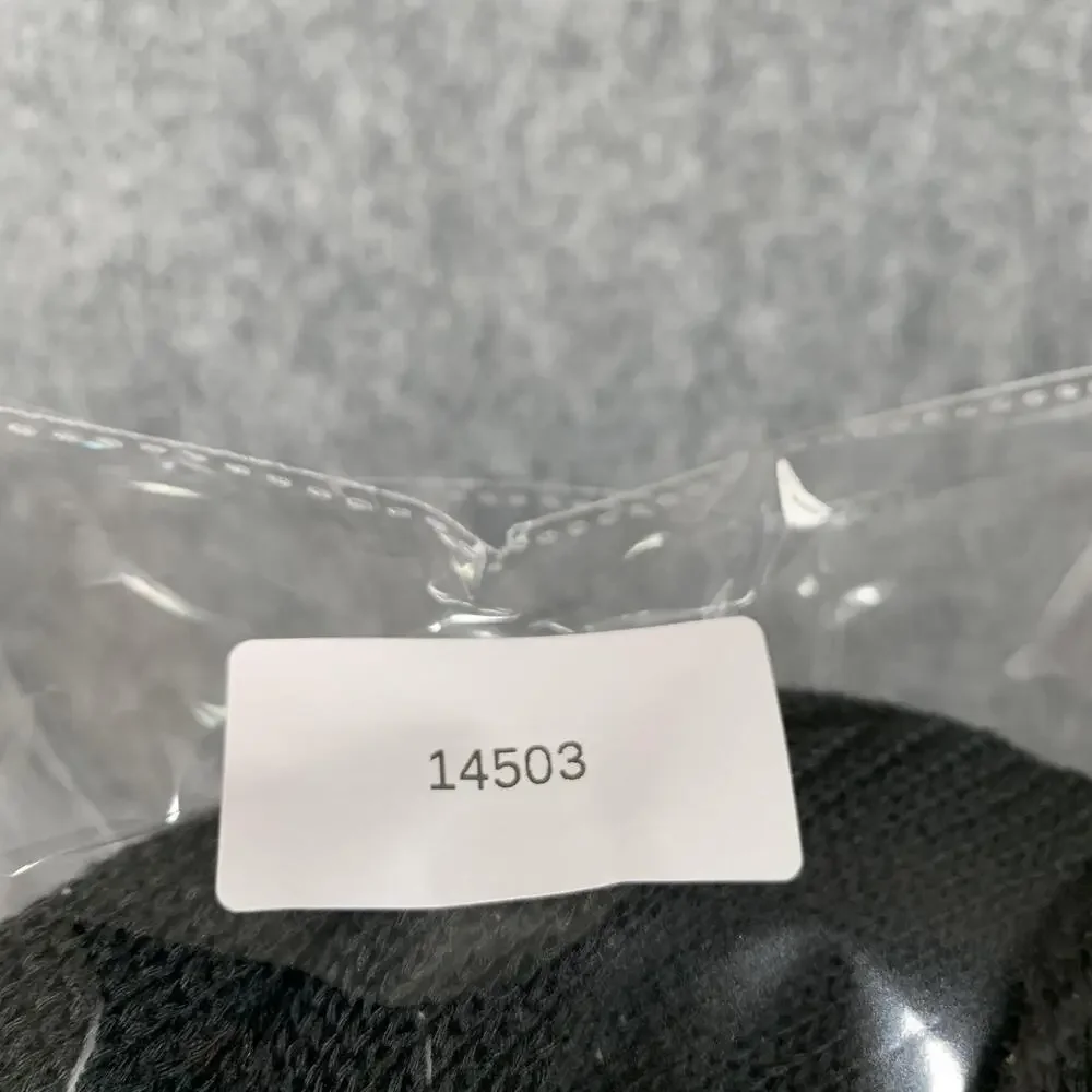 The North Face Beanie Hat Boys One Size Black Knit Fleece Lined Logo Winter